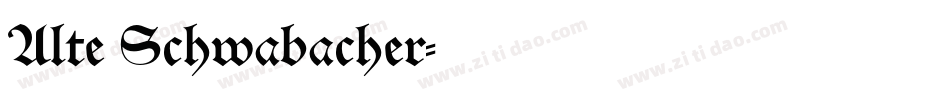 Alte Schwabacher字体转换